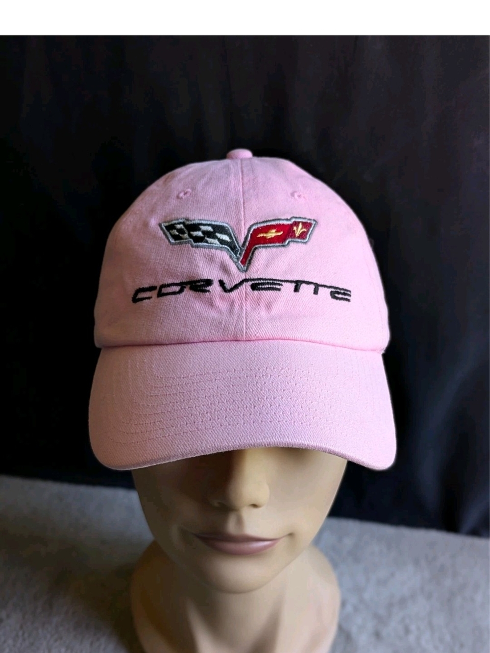 Hot Rods Plus Corvette Baseball Cap Pink Hat - Adjustable Women's Hats GM